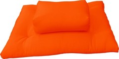 Zafu Zabuton Meditation Yoga Cotton Cushions, Sitting Kneeling Mats Orange