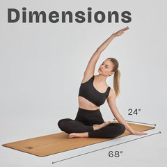 Lunayena Eco-Friendly Cork Yoga Mat – Non-Slip, 4mm Thick, 72″x24