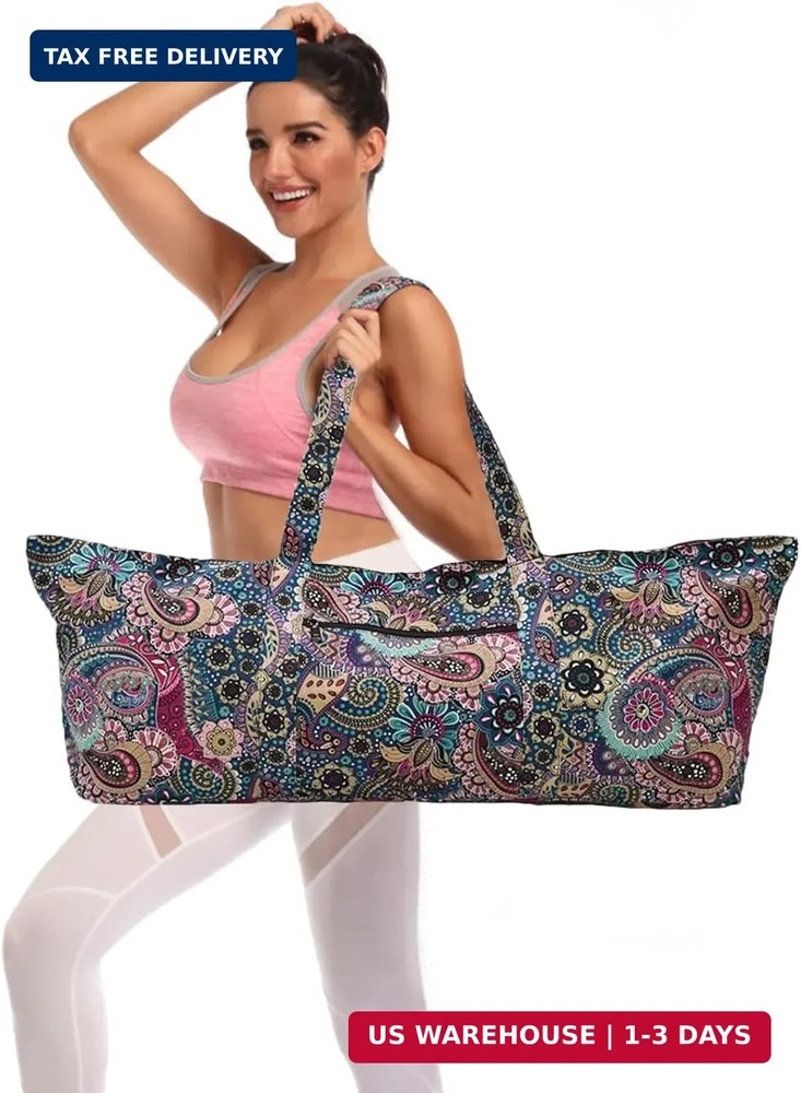 IwIeIaIrI Yoga Mat Bag for Women with Large Size Pocket and Zipper Pocket,Yoga B