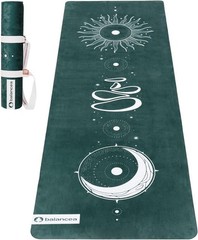 Yoga Mat With Strap 5mm Non Slip Suede & TPE – Eco-Friendly Fitness & Exercise