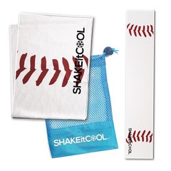 SHAKEitCOOL Original Cooling Towel – Be Cool 32 inches x 6 inches, Baseball