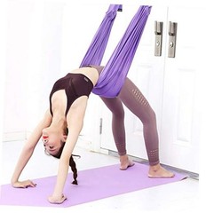 Waist Back Leg Stretch Strap/Yoga Fitness Band, Leg Stretching Assist Purple