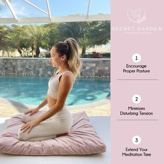 Secret Garden Large Zabuton Meditation Cushion (36″ x 28″ x2.25″)