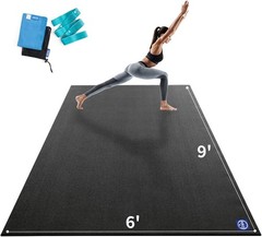 MRO Extra Large Yoga Mat 12x6ft 9MM Thick Non Slip Extra Wide
