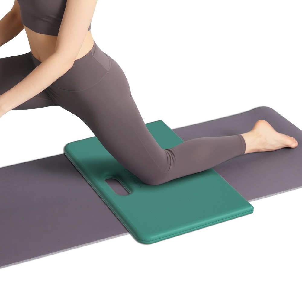 Yoga Knee Pad – Foldable Non-Slip POE Cushion, Folding Support Pad with Handl…