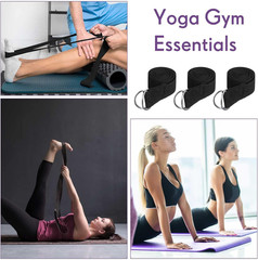 Jerify Yoga Strap for Stretching Bulk 6Ft Exercise Stretch Band with Metal D Rin