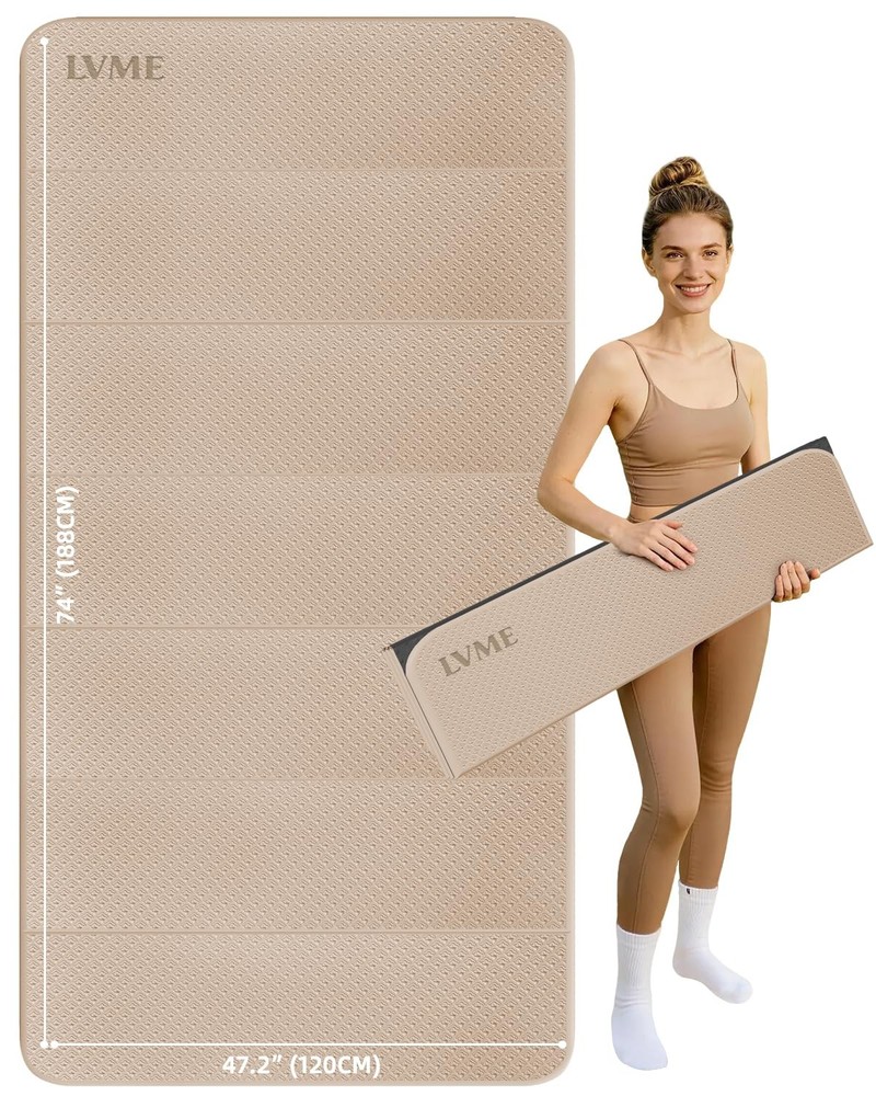 Foldable Yoga Mat 74″x47.2″x 0.4″ – Large Yoga Mat