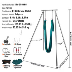 Aerial Yoga Frame and Yoga Hammock 9.67 Ft. H Professional Yoga Swing Stand Come