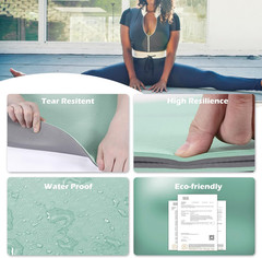 Yoga Mat Non Slip, Pilates Fitness Mats, Eco Friendly, Anti-Tear 1/4″ Thick Yoga
