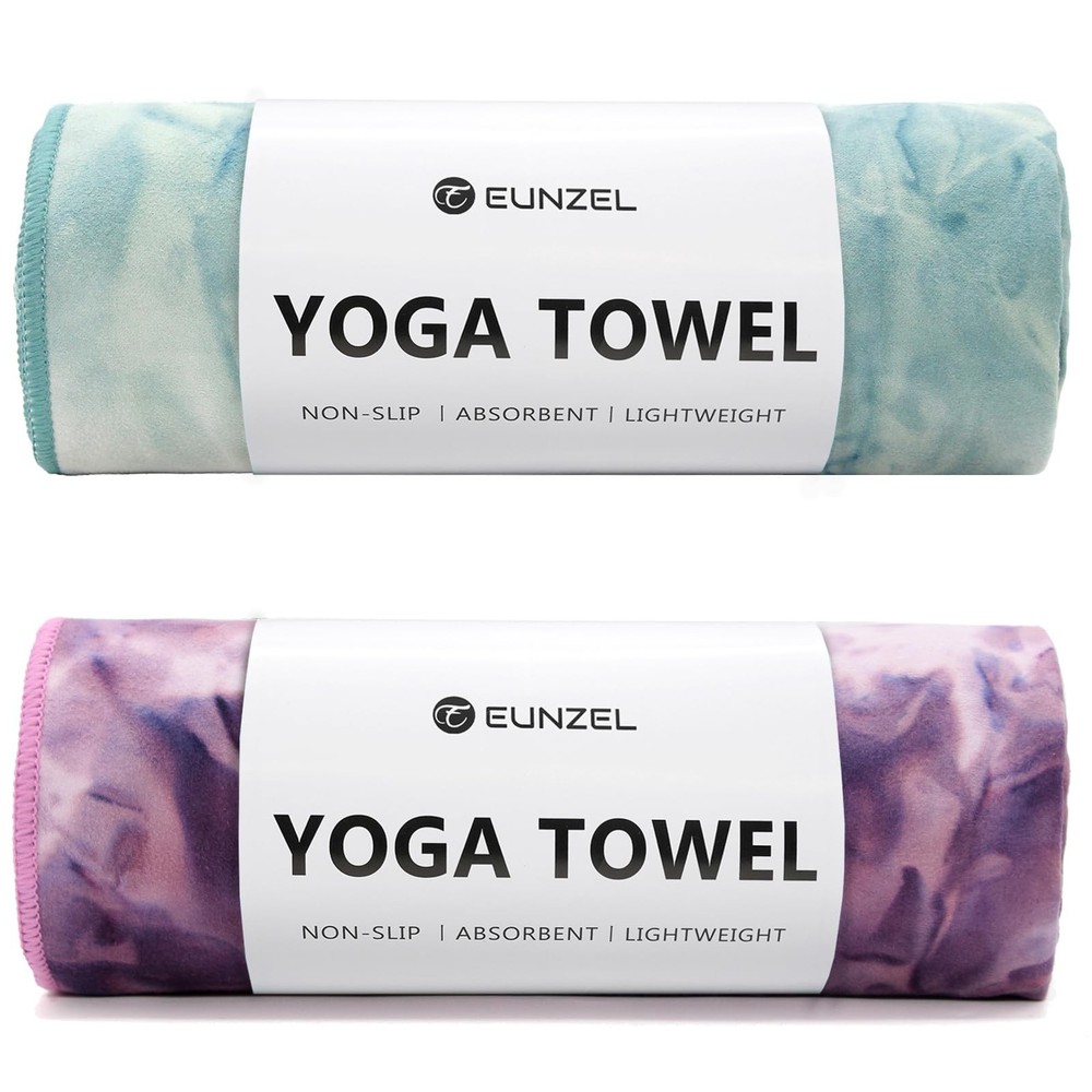 Eunzel Hot Yoga Towel Non-Slip Yoga Mat Towel Ultra-Absorbent Microfiber Towe…