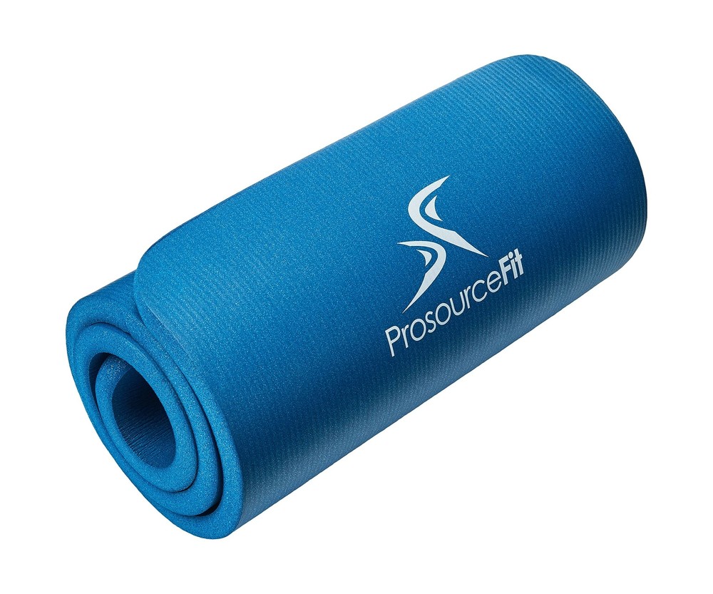 ProsourceFit Extra Thick Yoga Pilates Exercise mat Aqua 1″
