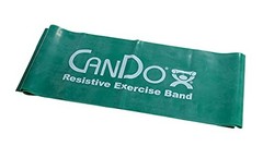 Latex-Free Exercise Band, 5-Foot Singles 30 Count Green