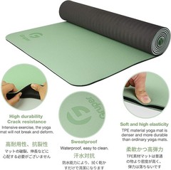 Yoga Mat Non Slip, Eco Friendly Fitness Exercise Mat with Carrying Strap,Pro Yog