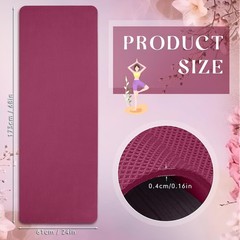 Timgle 12 Pack Yoga Mat Bulk, 4mm Thick Extra Long Sports Mat Anti Slip Tear