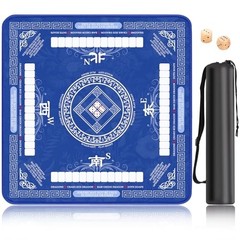 Mahjong Mat for Table, Non-Slip Noise Reduction American Mahjong Table Blue