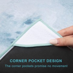 QiyI Yoga Mat Towel with Corner Pockets, Non Slip Sweat Absorbent Hot Yoga To…