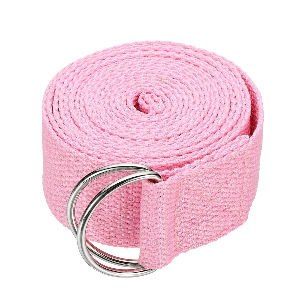 Yoga Strap for Stretching, Athletic Stretch Band 8.2ft & Pink with Adjustable…