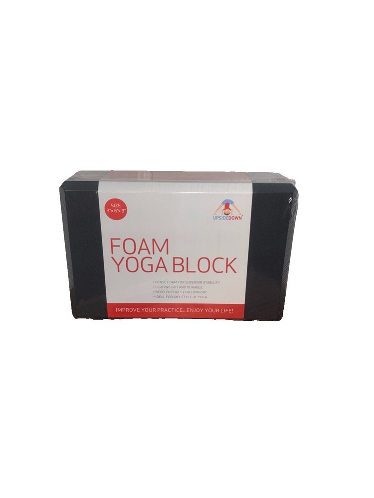 9″ x 6″ x 3″ RECYCLED FOAM YOGA BLOCK, indoor or outdoor prop for balance