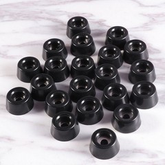 20Pcs Durable Silicone Chair Leg Covers Round Shape Table Feet Caps Black