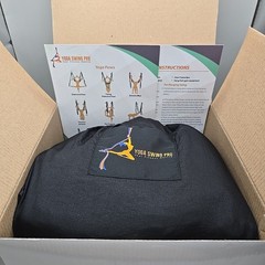 NEW Yoga Swing Pro Harness Yoga Swing Inversion Sling Black In Storage Bag