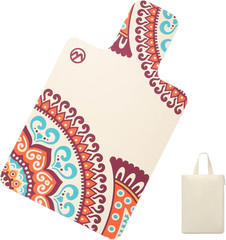 Non-Slip Pilates Reformer Mat Cover with Carry Pouch, 1mm Thick, Beige