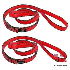 18MM Nylon Climbing Slings Runners 23 kN Strong Webbing 24inch/60cm 2PCS Red