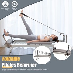 Foldable Pilates Reformer Home Pilates Equipment Studio Gym Workout Machine
