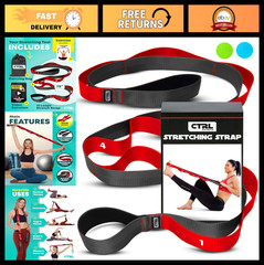 Non-Elastic Stretching Strap with Loops – Yoga & Physical Therapy Stretch Band f