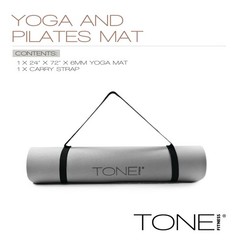 Yoga Mat 1/4″ Thick Non Slip Exercise & Pilates Mat for Home Workouts with Ca…