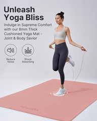 Large Yoga Mat (75 * 52 * 1/2Inch),Extra Wide TPE Exercise Mat,Non-Slip Workout
