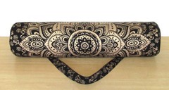 Indian Black Golden Yoga Mat Carrier Bag Mandala Large Bags With Shoulder Strap