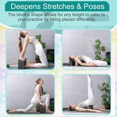 18 Pcs Yoga Block & Strap Set – 12 Foam Blocks & 6 Adjustable Straps