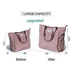 Yoga Mat Bag Tote Carrier Large 18×15 Inch Nylon Waterproof Zipper Pockets