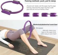 Dual Grip Pilates Ring Body Sport Fitness Magic Circle Weight Exercise Yoga US