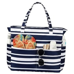 Beach Bags for Women Waterproof Sandproof Women Tote Bag, Large Navy Blue