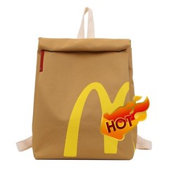 Classic Funny Retro Paper Bag Large Capacity Backpack Cute Personalized
