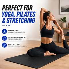 Fitness Training Yoga Mat 72×24 Inch 10mm Thick Exercise Workout Mat