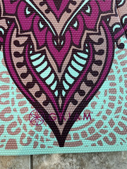 Gaiam 5 mm Printed Yoga Mat – Cool Mint Sundial, perfect condition