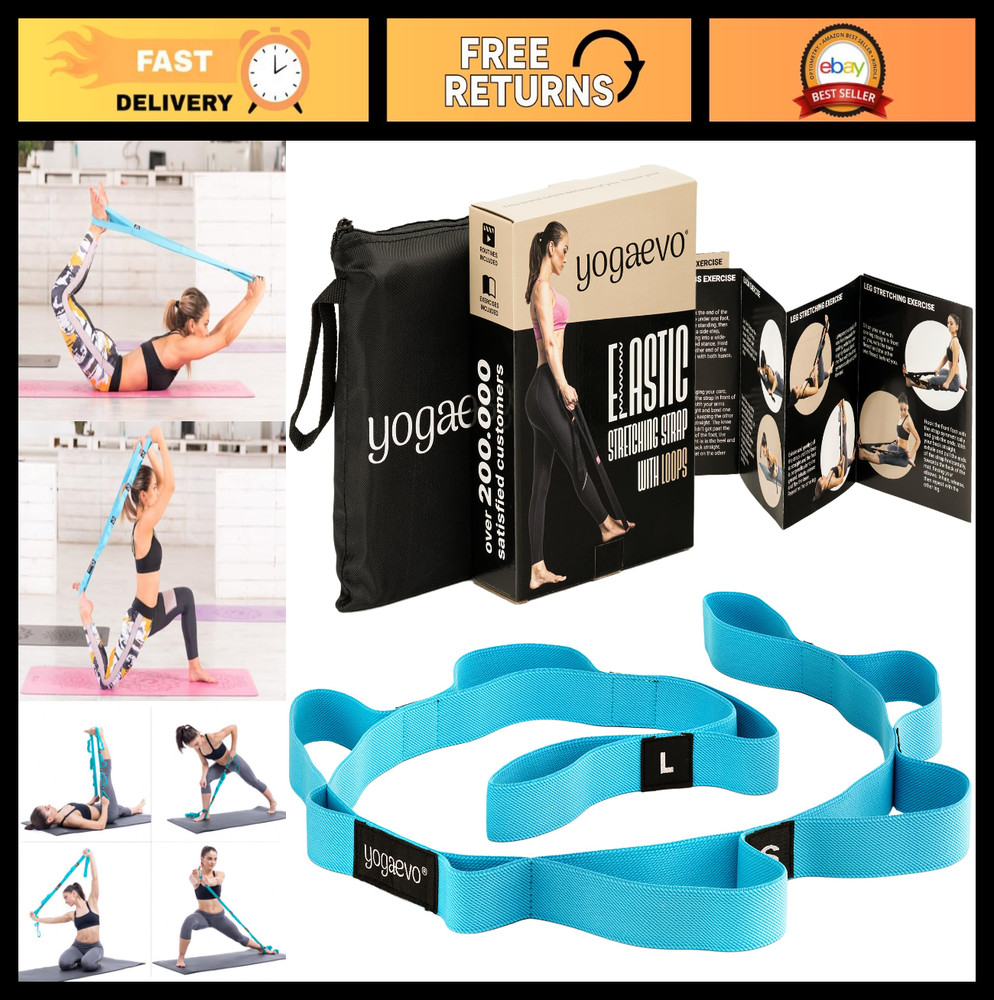 Elastic Stretching Strap with Loops – Cotton-Spandex Resistance Band for Muscle