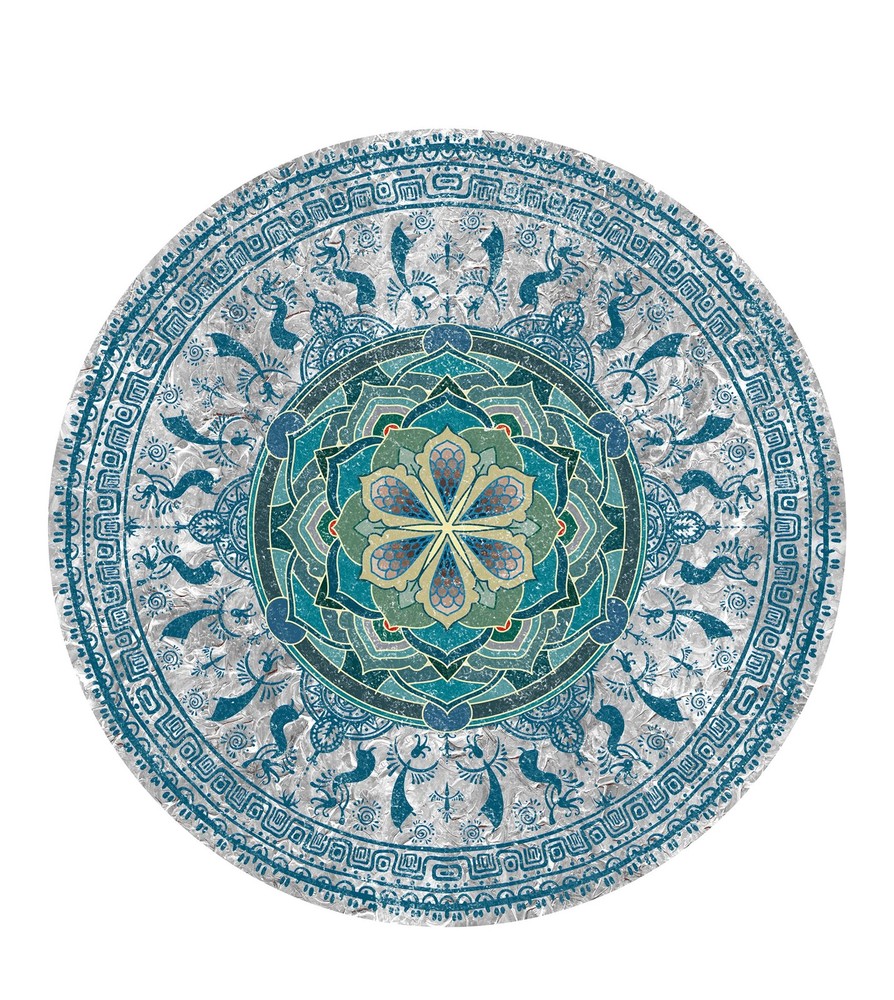 Large Round Yoga Mat 4.6’ x 3.5mm for Exercise Premium Extra Thick, Ultra Com…