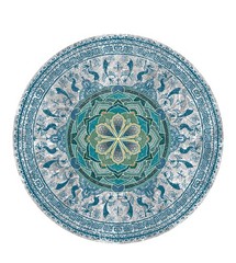 Large Round Yoga Mat 4.6’ x 3.5mm for Exercise Premium Extra Thick, Ultra Com…