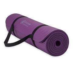 Gaiam Essentials 2/5 Thick (10mm) Yoga & Pilates Fitness & Exercise Mat with