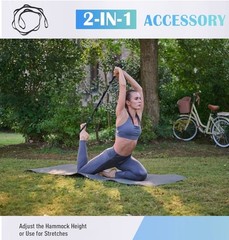 ZELUS Aerial Yoga Swing Sling Strong Yoga Hammock Kit Set Trapeze Inversion E…