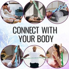 Yoga Stretching Strap 10 Loops Non-Elastic Leg Physical Therapy Rehab Green