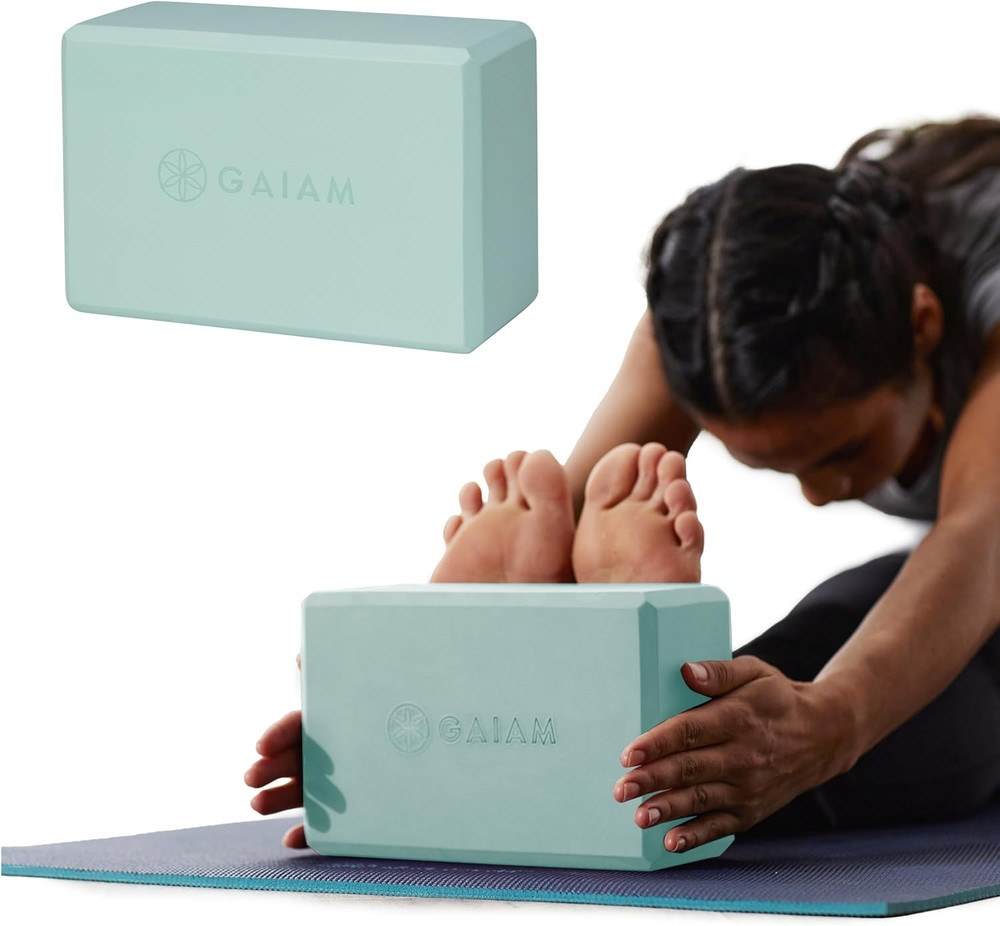Yoga Block – Supportive Latex-Free Eva Foam – Soft Non-Slip Surface with Beveled