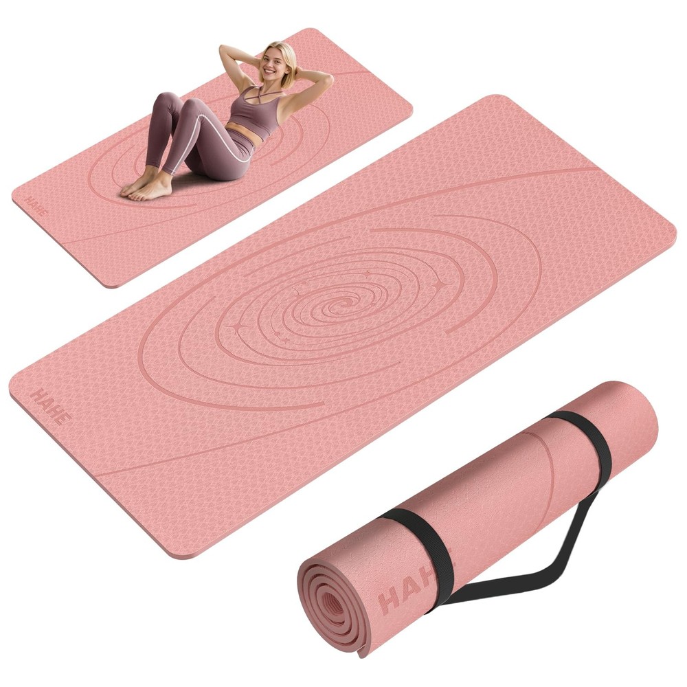 Large Yoga Mat Thick, 76″x32″x0.31″Wide POE Exercise Mat with Non-Slip Surfac…