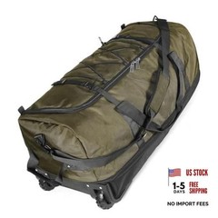 110L Expandable to 140L 32” Foldable Oxford Soft-Sided Rolling Army Green