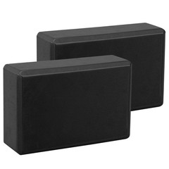 2 Yoga Blocks, Workout Fitness Bricks, Non Slip Handstand Support, Black