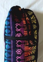 Guatemalan Woven Cotton Yoga Mat Bag Ethnic Tribal Padded Tote Sling Mayan Made