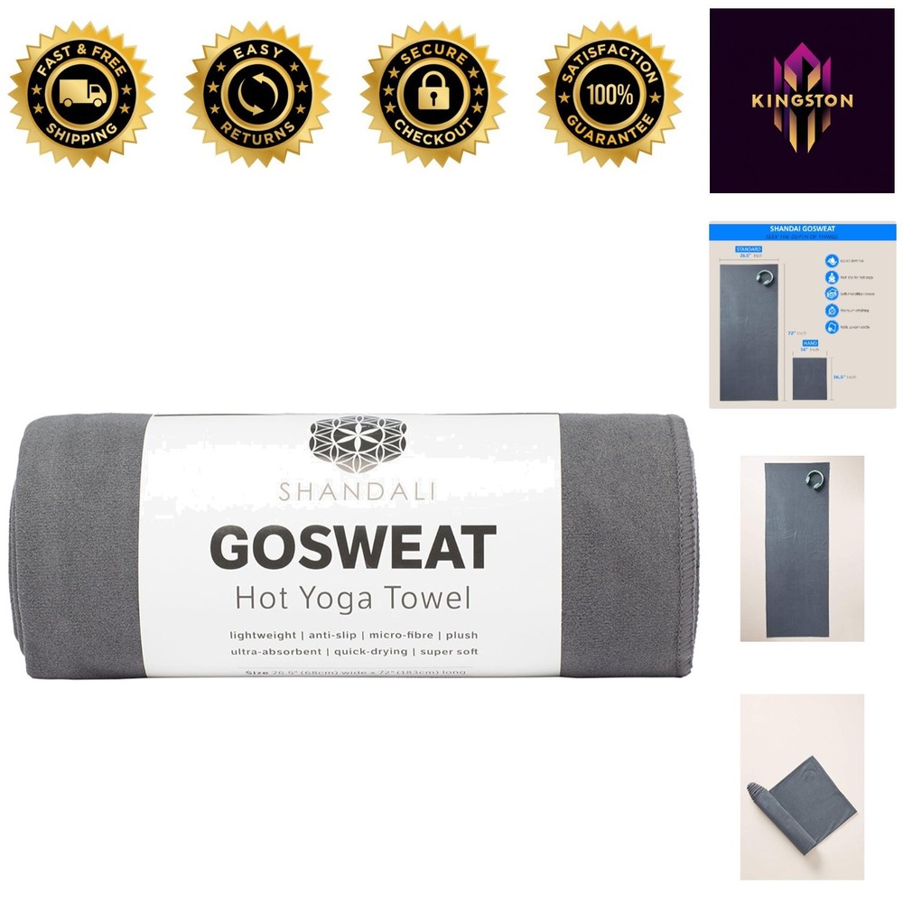 GoSweat Non-Slip Yoga Towel – Super-Absorbent Microfiber 72×26.5 for Hot Yoga